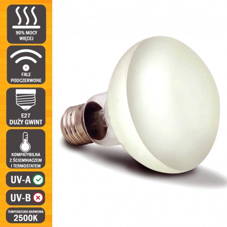 Halogen grzewczy 100W z UVA Repti-Zoo