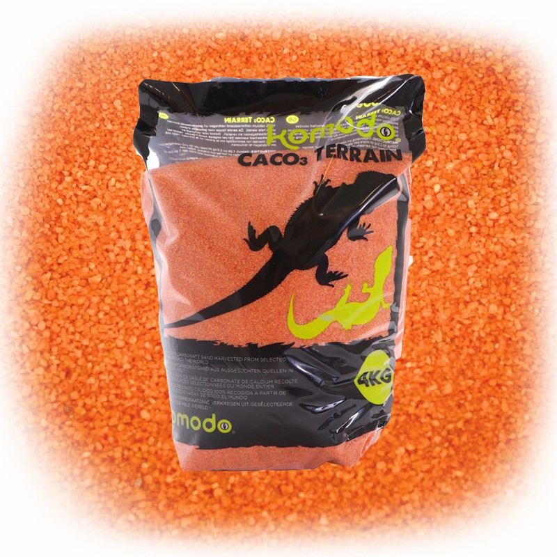 Jadalny piasek dla gadów - Komodo CaCo3 Sand Orange